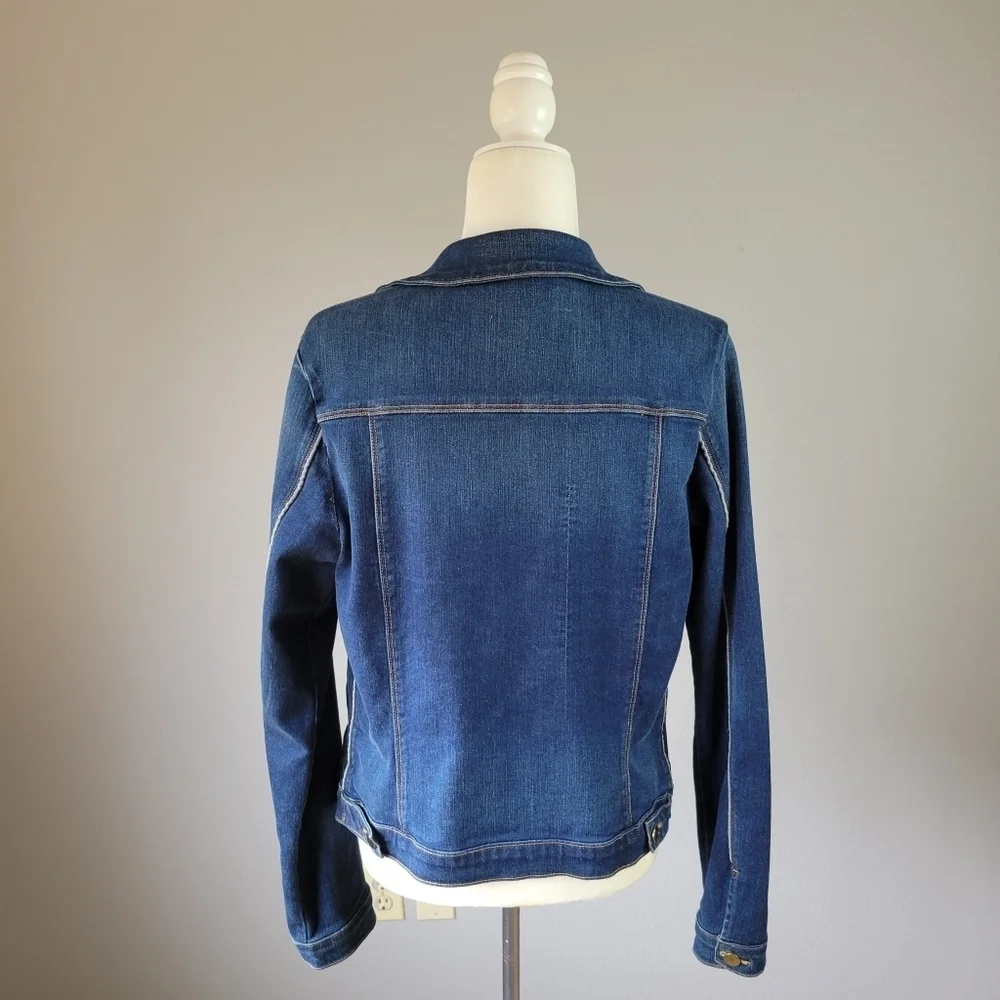 FRAME // ltd ed le slim denim jacket in medium blue denim shore coast - Picture 12 of 16